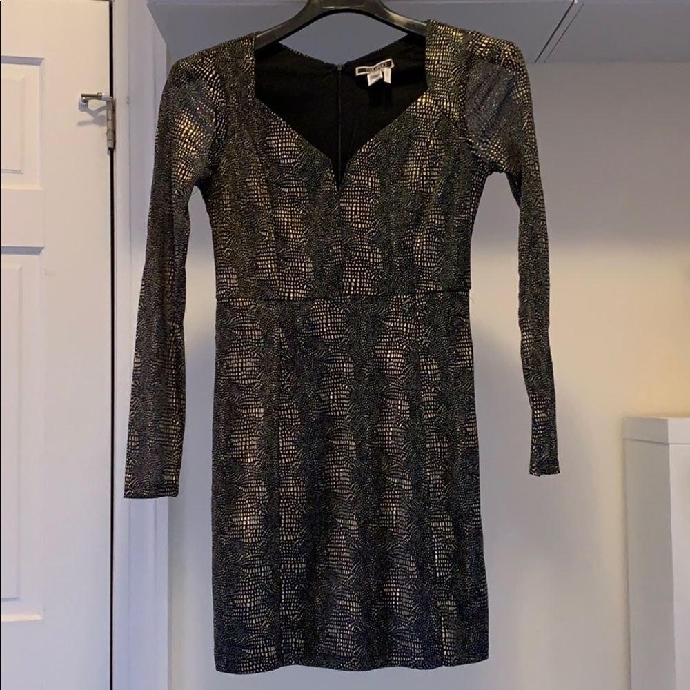 Black and gold party dress